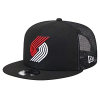 Men's New Era Black Portland Trail Blazers Meshback 9FIFTY Snapback Hat