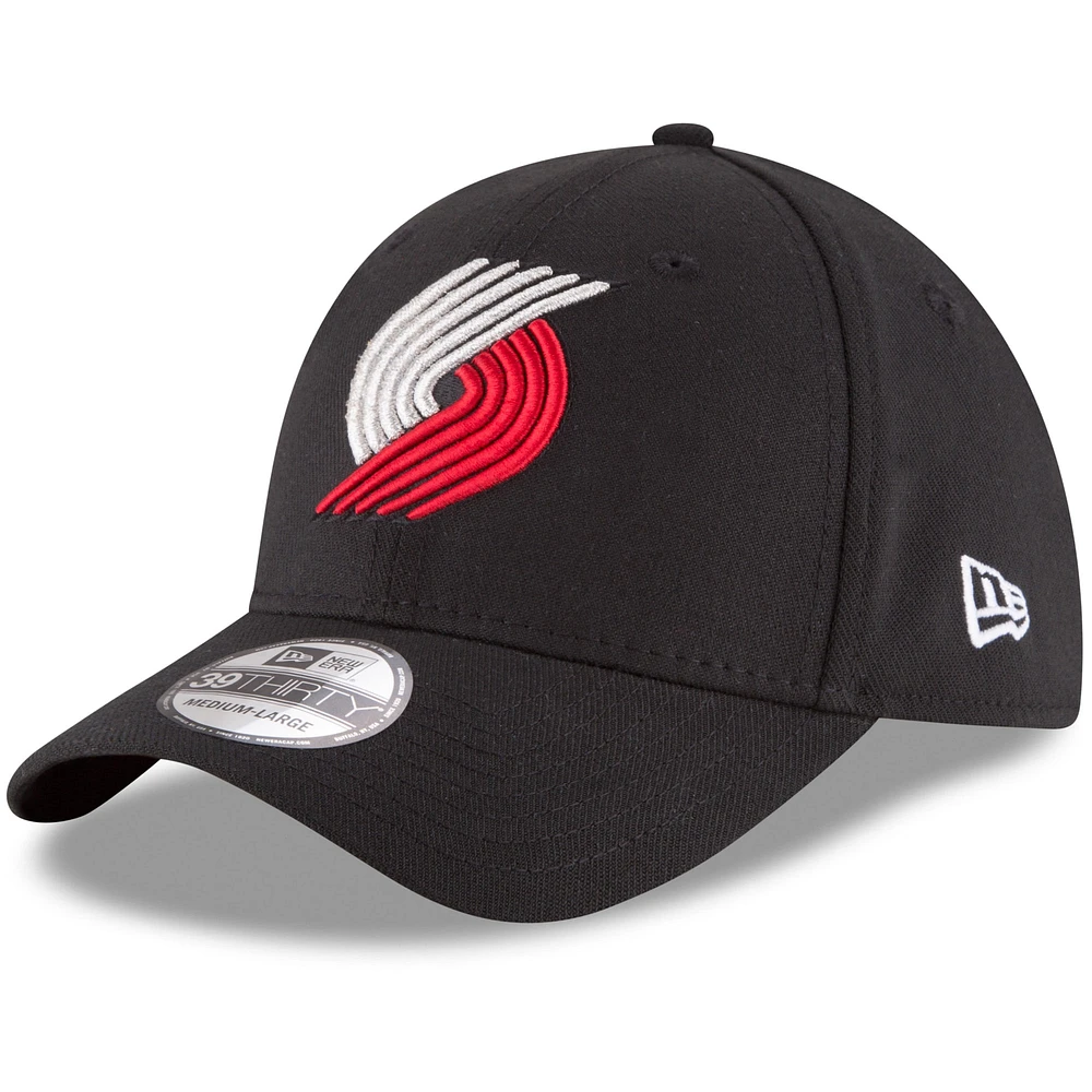 Men's New Era Black Portland Trail Blazers Team Classic 39THIRTY Flex Hat