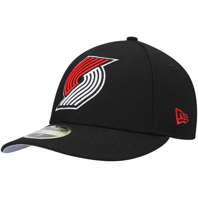 Casquette ajustée 59FIFTY pour homme Portland Trail Blazers noire à profil bas New Era