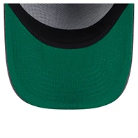 Men's New Era  Charcoal Portland Trail Blazers Throwback Washed Pre-Curved 9FIFTY Snapback Hat