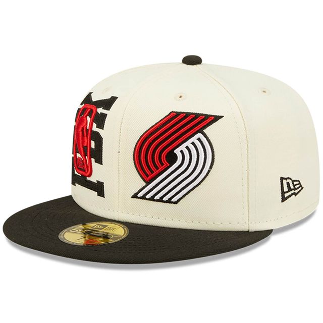 Casquette ajustée New Era pour homme Portland Trail Blazers 2022 NBA Draft 59FIFTY crème/noir