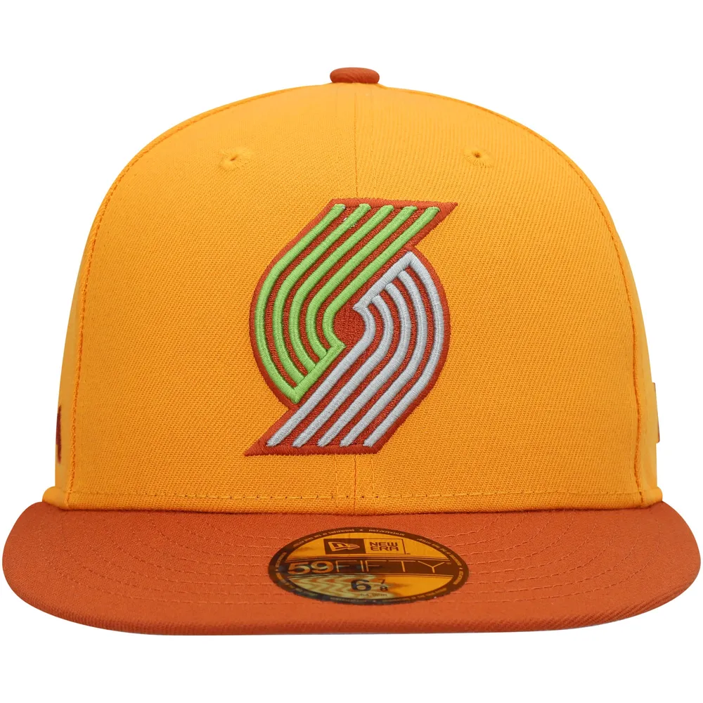 Men's New Era Gold/Rust Portland Trail Blazers 59FIFTY Fitted Hat