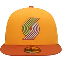 Men's New Era Gold/Rust Portland Trail Blazers 59FIFTY Fitted Hat