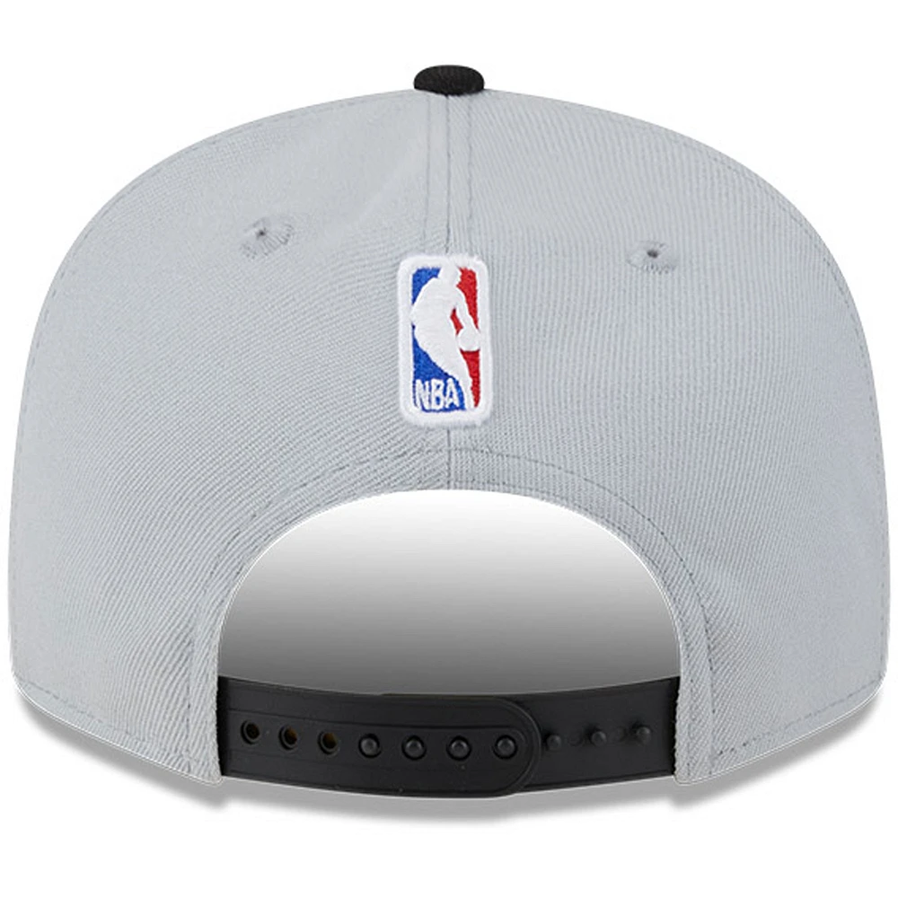 Men's New Era Gray/Black Portland Trail Blazers Tip-Off Two-Tone 9FIFTY Snapback Hat