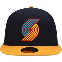 Men's New Era Navy/Gold Portland Trail Blazers Midnight 59FIFTY Fitted Hat