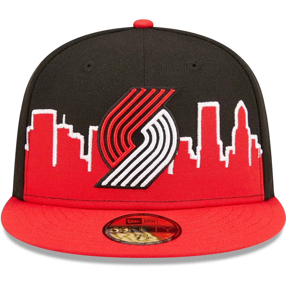 Men's New Era Red/Black Portland Trail Blazers 2022 Tip-Off 59FIFTY Fitted Hat