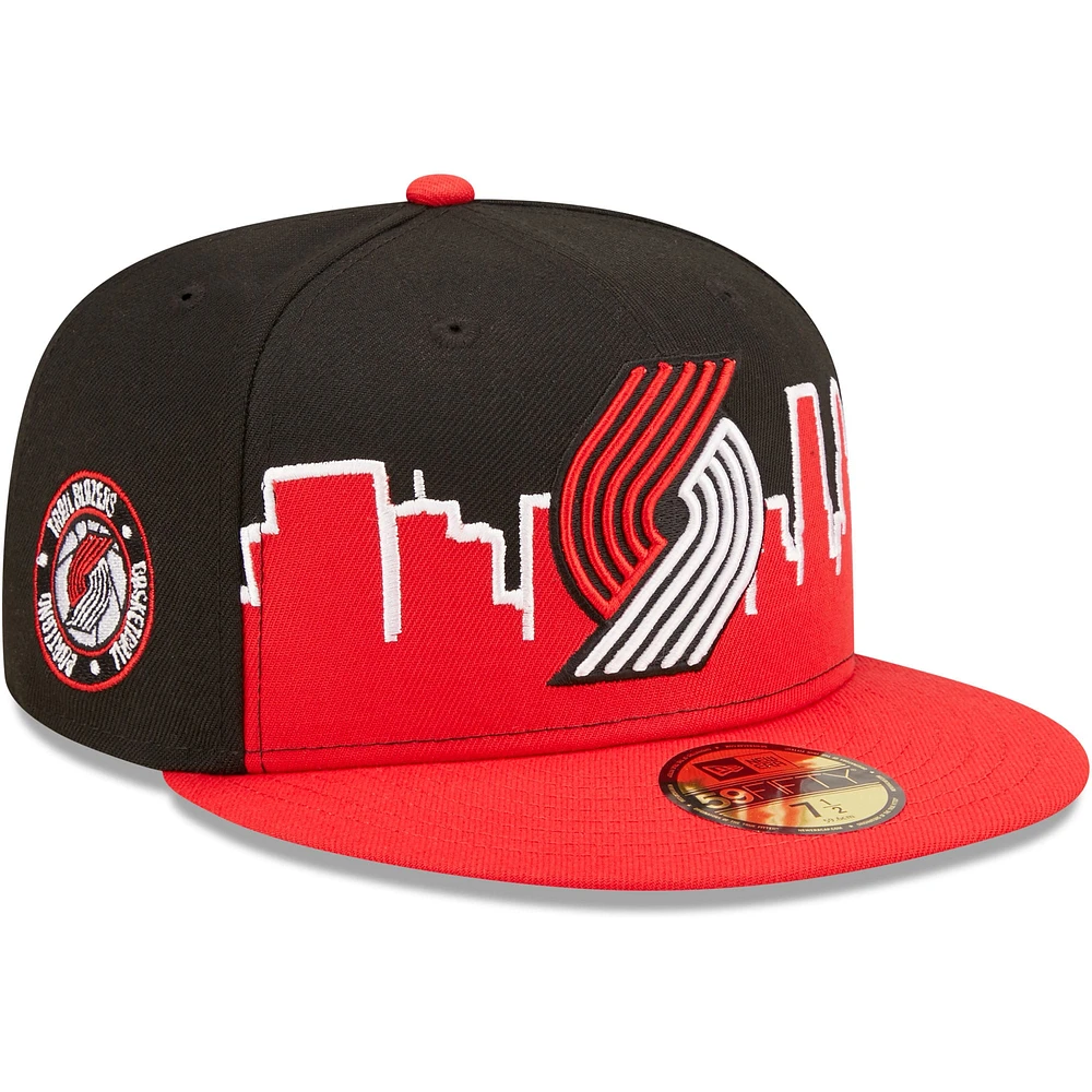 Men's New Era Red/Black Portland Trail Blazers 2022 Tip-Off 59FIFTY Fitted Hat