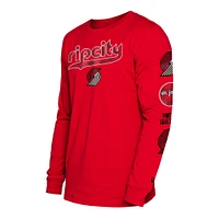 Men's New Era Red Portland Trail Blazers 2023/24 City Edition Long Sleeve T-Shirt