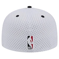 Casquette ajustée 59FIFTY Throwback 2Tone Portland Trail Blazers New Era blanc/noir pour hommes