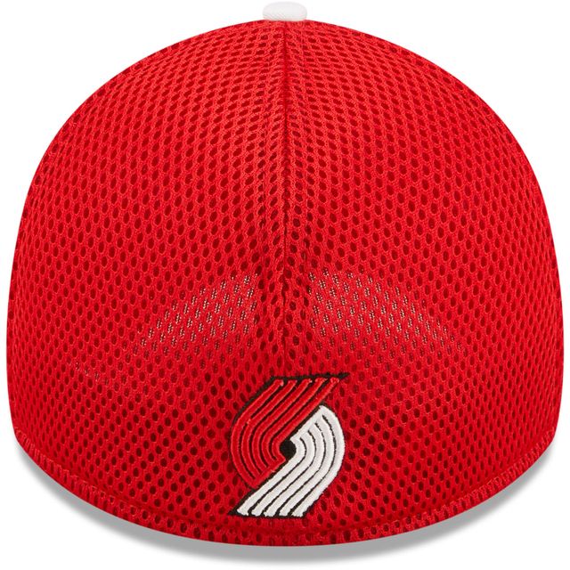 Casquette 39THIRTY Flex New Era Portland Trail Blazers pour homme avec grand logo blanc/rouge