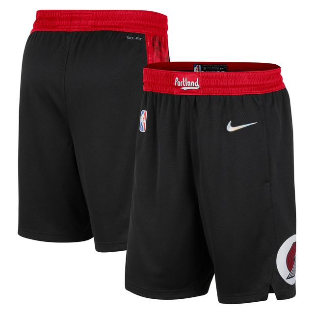 Short Nike Portland Trail Blazers 2021/22 City Edition Swingman pour Homme Noir/Rouge