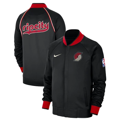 Veste à fermeture éclair intégrale Nike Portland Trail Blazers 2023/24 City Edition Authentic Showtime Performance Raglan pour homme