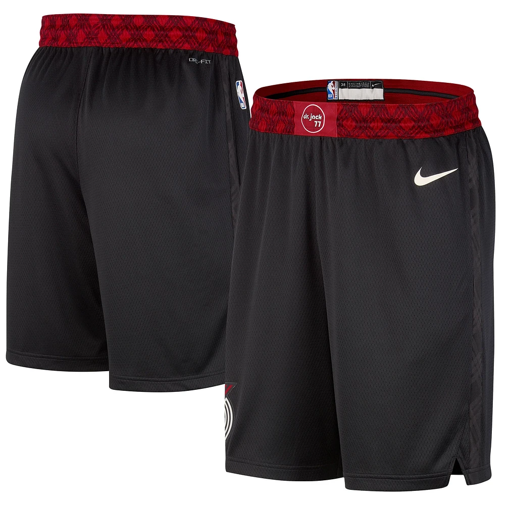 Men's Nike Black Portland Trail Blazers / City Edition Swingman Shorts