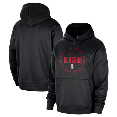 Men's Nike Black Portland Trail Blazers 2024/25 Spotlight On-Court Practice Performance Pullover Hoodie