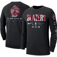 Men's Nike Black Portland Trail Blazers Essential Air Traffic Control Long Sleeve T-Shirt