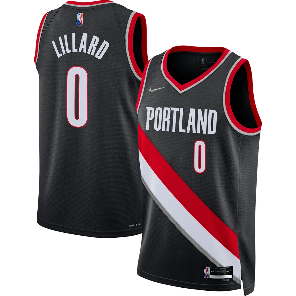 Lids Damian Lillard Portland Trail Blazers 2021/22 Diamond Swingman - Icon Edition Black | Brazos Mall