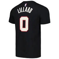 Men's Nike Damian Lillard Black Portland Trail Blazers 2023/24 City Edition Name & Number T-Shirt