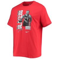 Men's Nike Damian Lillard Red Portland Trail Blazers Select Series Rookie of the Year Name and Number T-Shirt