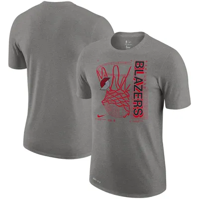 Portland Trail Blazers Nike Essential Hoop Performance T-Shirt - Heathered Gray