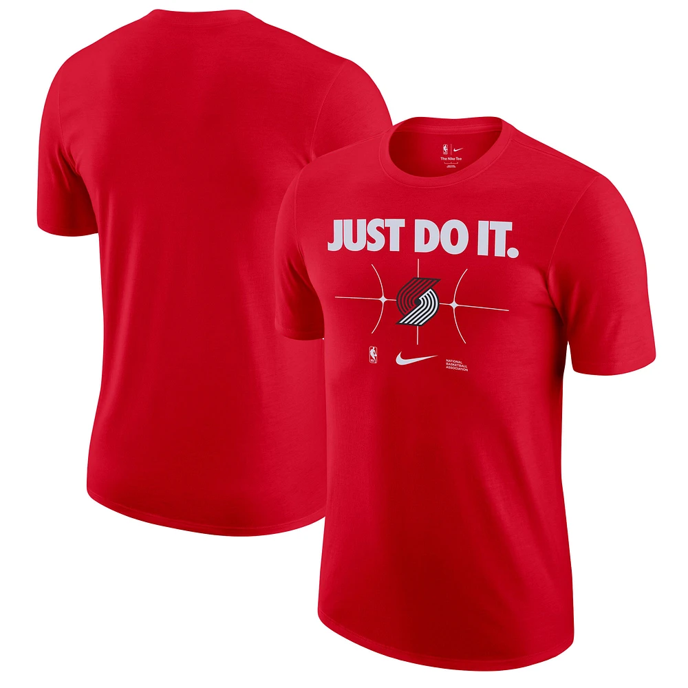 Men's Nike Red Portland Trail Blazers Just Do It T-Shirt