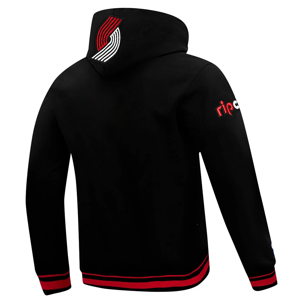 Sweat à capuche noir Pro Standard pour homme avec code régional des Portland Trail Blazers