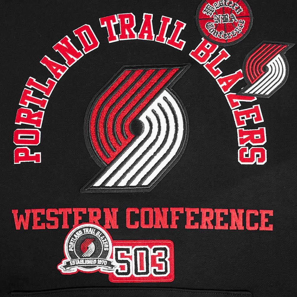 Sweat à capuche noir Pro Standard pour homme avec code régional des Portland Trail Blazers