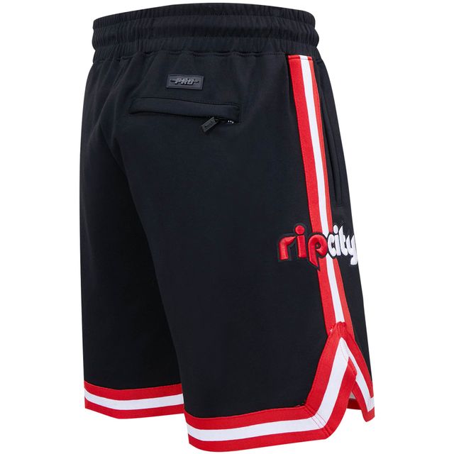 Short Pro Standard noir Portland Trail Blazers en chenille pour homme