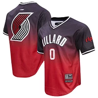 T-shirt Pro Standard Damian Lillard noir/rouge Portland Trail Blazers Ombre nom et numéro pour homme