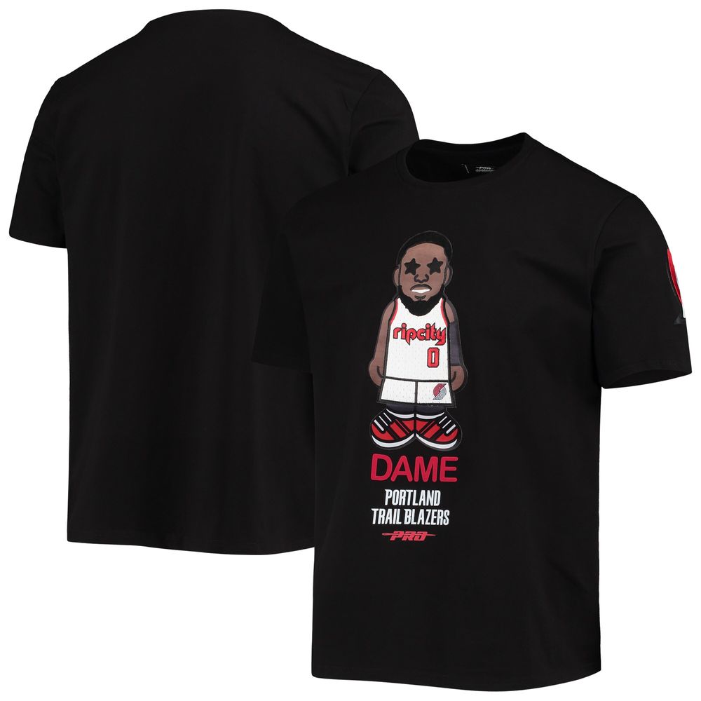 Men's Pro Standard Damian Lillard Black Portland Trail Blazers Caricature T-Shirt