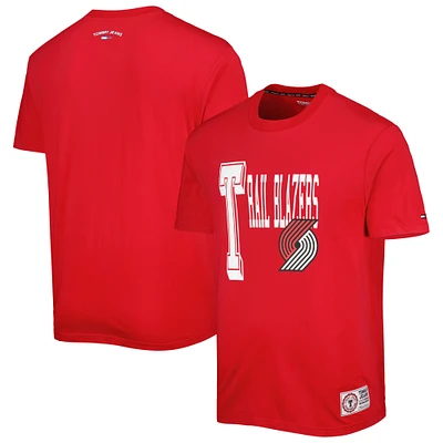 Tommy Jeans pour homme Portland Trail Blazers Mel Varsity - T-shirt rouge