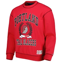 Men's Tommy Jeans Red Portland Trail Blazers Peter French Terry Pullover Crew Sweatshirt