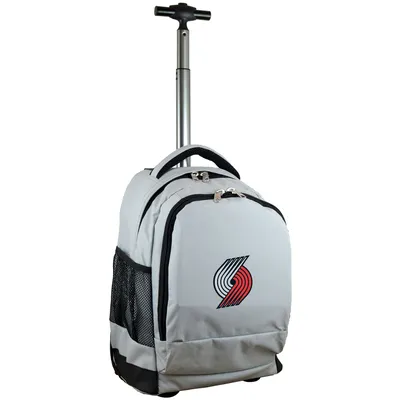 Portland Trail Blazers MOJO 19'' Premium Wheeled Backpack - Gray