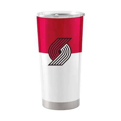 Verre à vin en acier inoxydable colorblock de 20 oz des Portland Trail Blazers