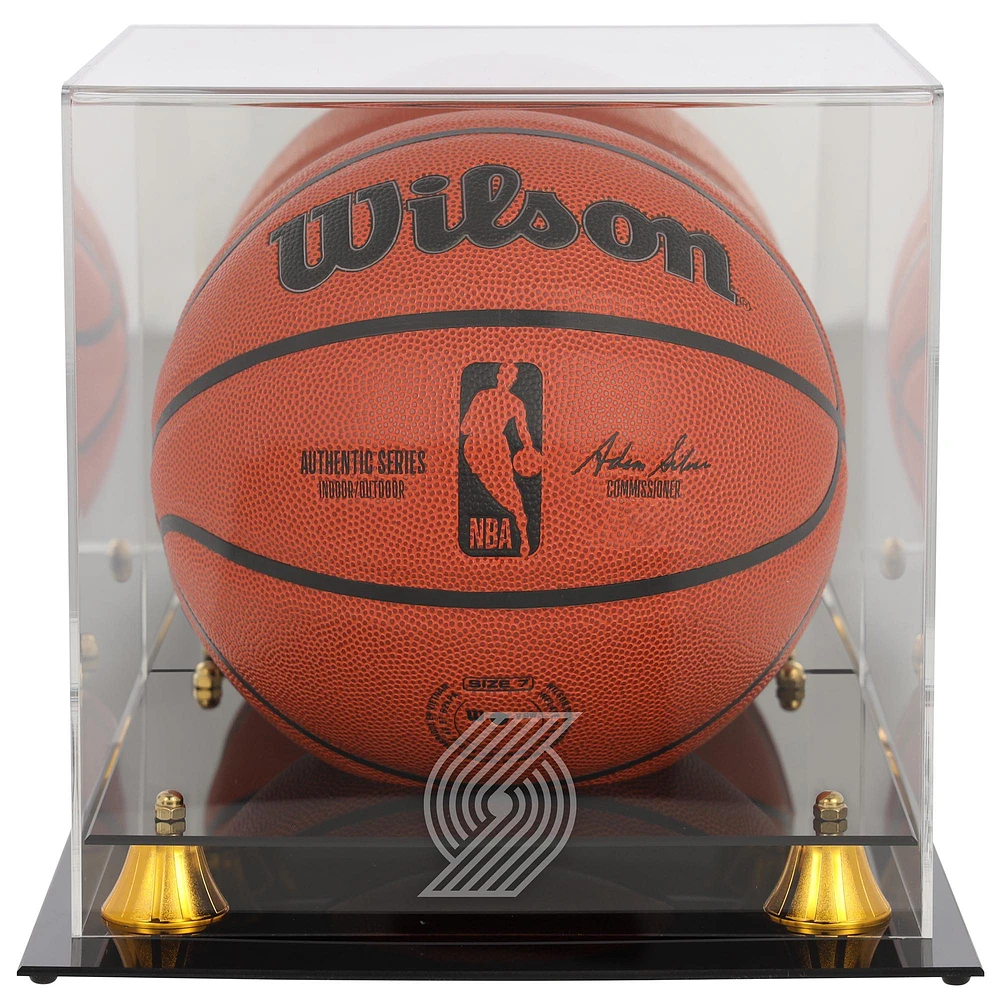 Portland Trail Blazers Golden Classic Team Logo Basketball Display Case