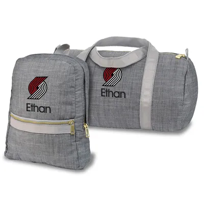 Portland Trail Blazers Personalized Small Backpack and Duffle Bag Set