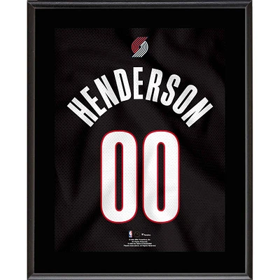Scoot Henderson Portland Trail Blazers 10.5" x 13" #00 Black Jersey Sublimated Plaque