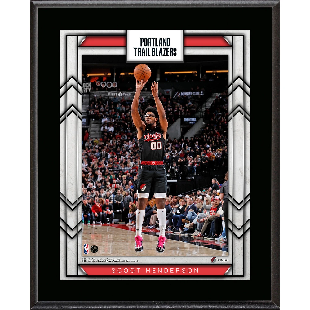 Scoot Henderson Portland Trail Blazers 10.5" x 13" Sublimated Player Plaque
