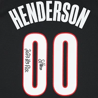 Scoot Henderson Portland Trail Blazers Autographed Black Nike Icon Edition Swingman Jersey with "2023 #3 Pick" Inscription