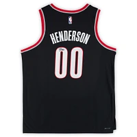 Scoot Henderson Portland Trail Blazers Autographed Black Nike Swingman Jersey 