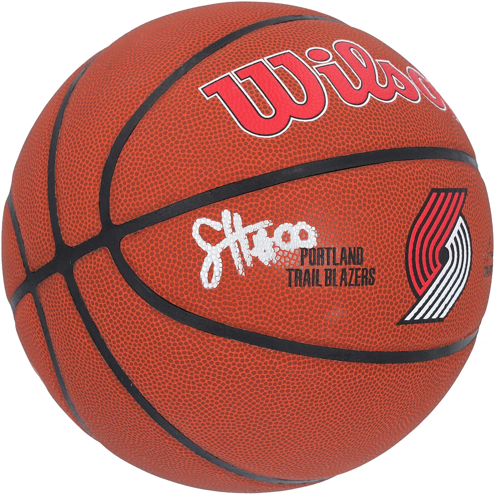 Scoot Henderson Portland Trail Blazers Autographed Wilson Team Logo Basketball