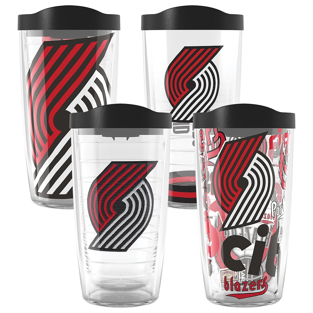 Tervis Portland Trail Blazers paquet de quatre 16oz. Ensemble de gobelets classiques