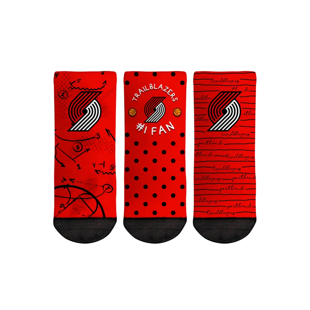 Toddler Rock Em Socks Portland Trail Blazers #1 Fan 3-Pack Crew Socks Set