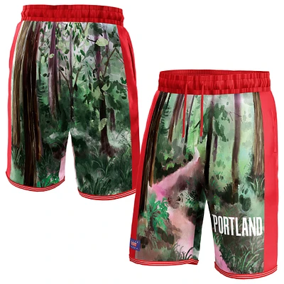 Short unisexe NBA & KidSuper Studios by Fanatics Noir Portland Trail Blazers Hometown