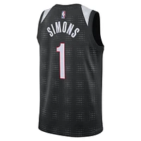 Unisex Nike Anfernee Simons Black Portland Trail Blazers 2024/25 Swingman Player Jersey - City Edition