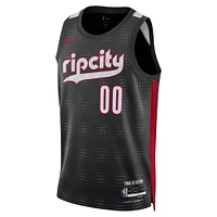 Maillot de joueur unisexe Nike Scoot Henderson noir Portland Trail Blazers 2024/25 Swingman - Édition City