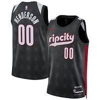 Maillot de joueur unisexe Nike Scoot Henderson noir Portland Trail Blazers 2024/25 Swingman - Édition City