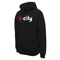 Unisex Stadium Essentials  Black Portland Trail Blazers Primary Logo Pullover Hoodie