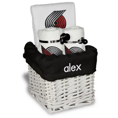 Portland Trail Blazers Personalized Small Gift Basket - White
