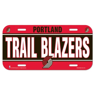 Portland Trail Blazers WinCraft Team Logo Plastic License Plate