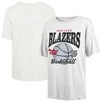 Women's '47  White Portland Trail Blazers City Edition Down Court Sadie T-Shirt